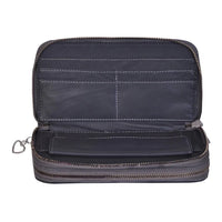 Men's Smart Grey Leather Wallet Purse -