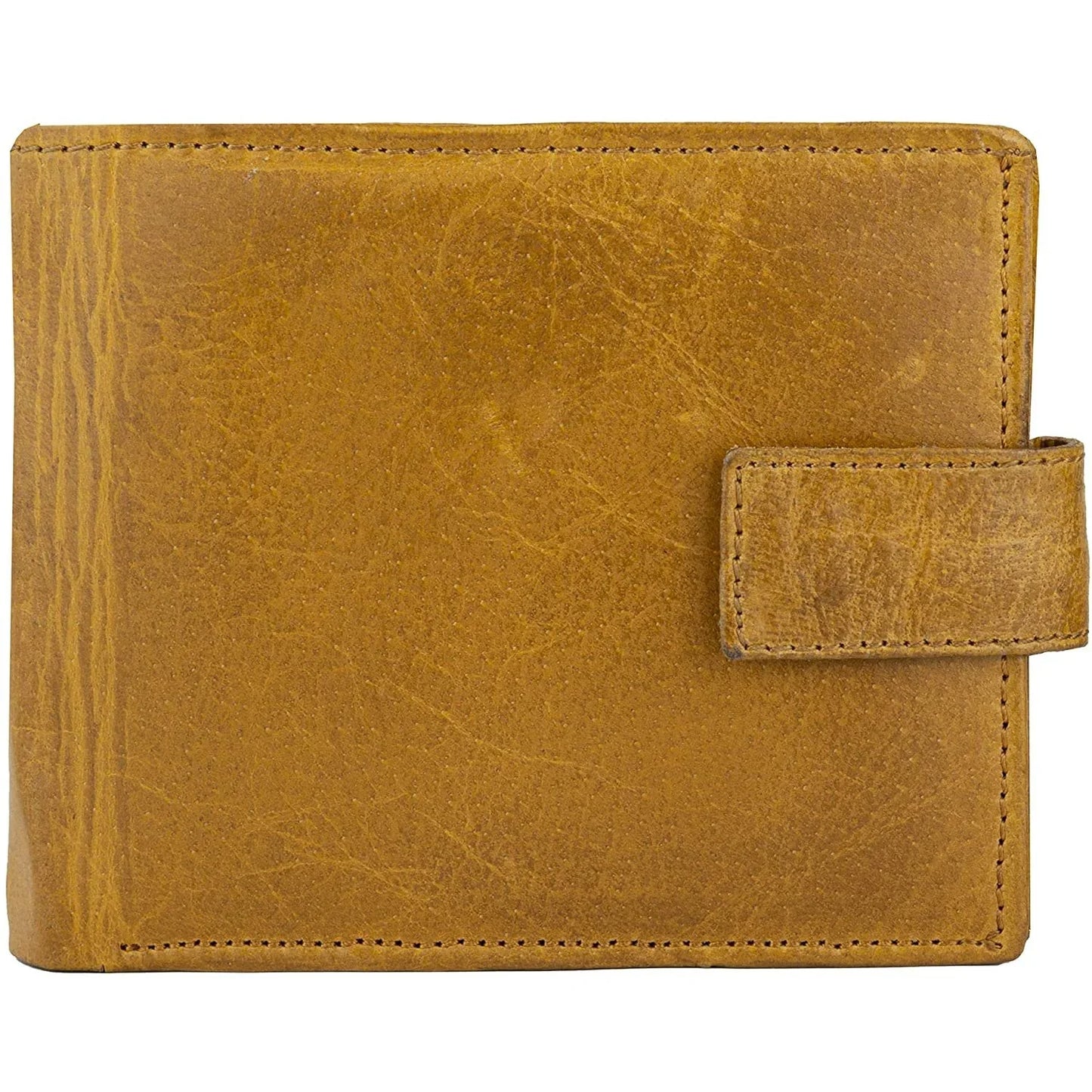 mens smart trifold wallets rfid protected genuine leather with coin pockets, card holder with gift box -