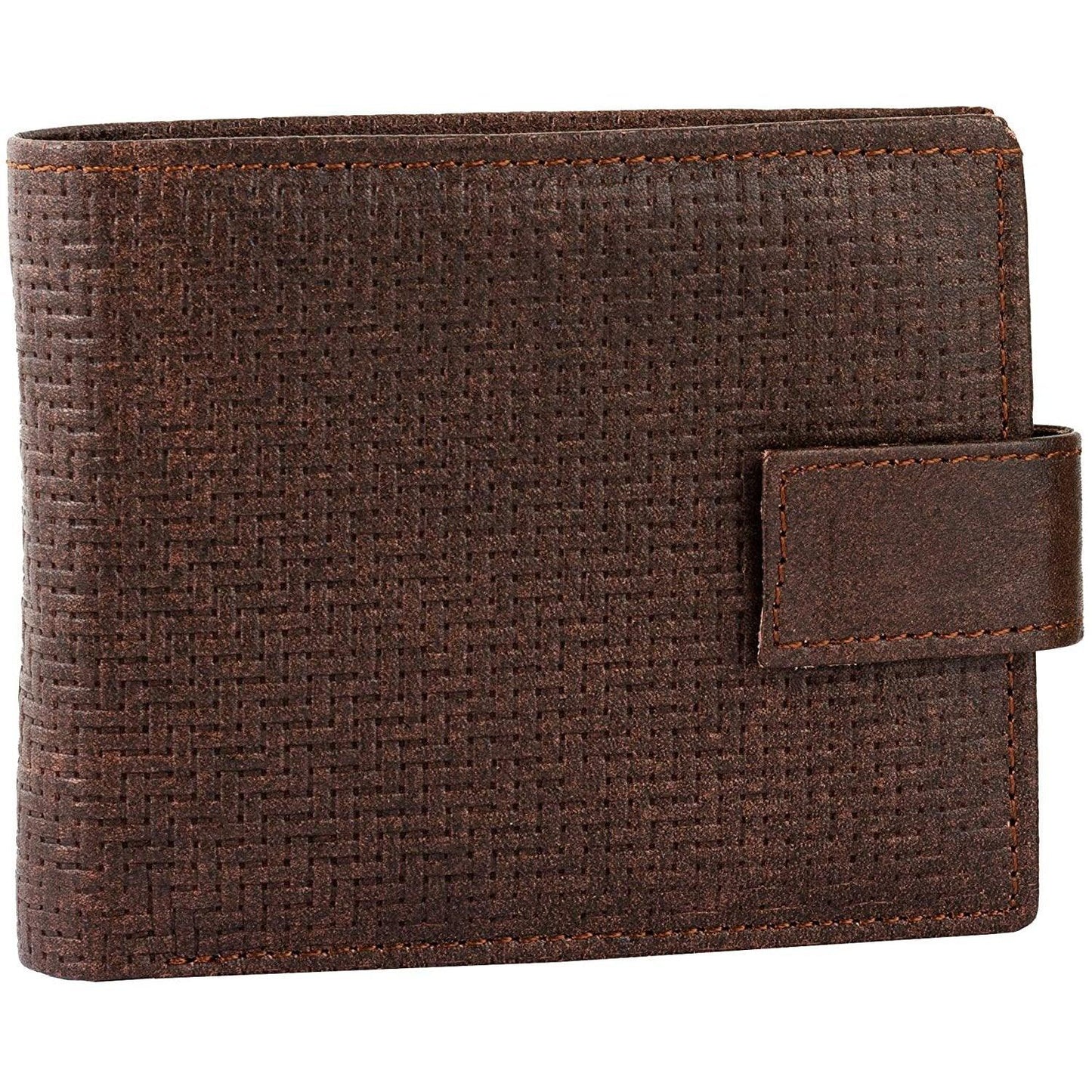 mens smart trifold wallets rfid protected genuine leather with coin pockets, card holder with gift box -