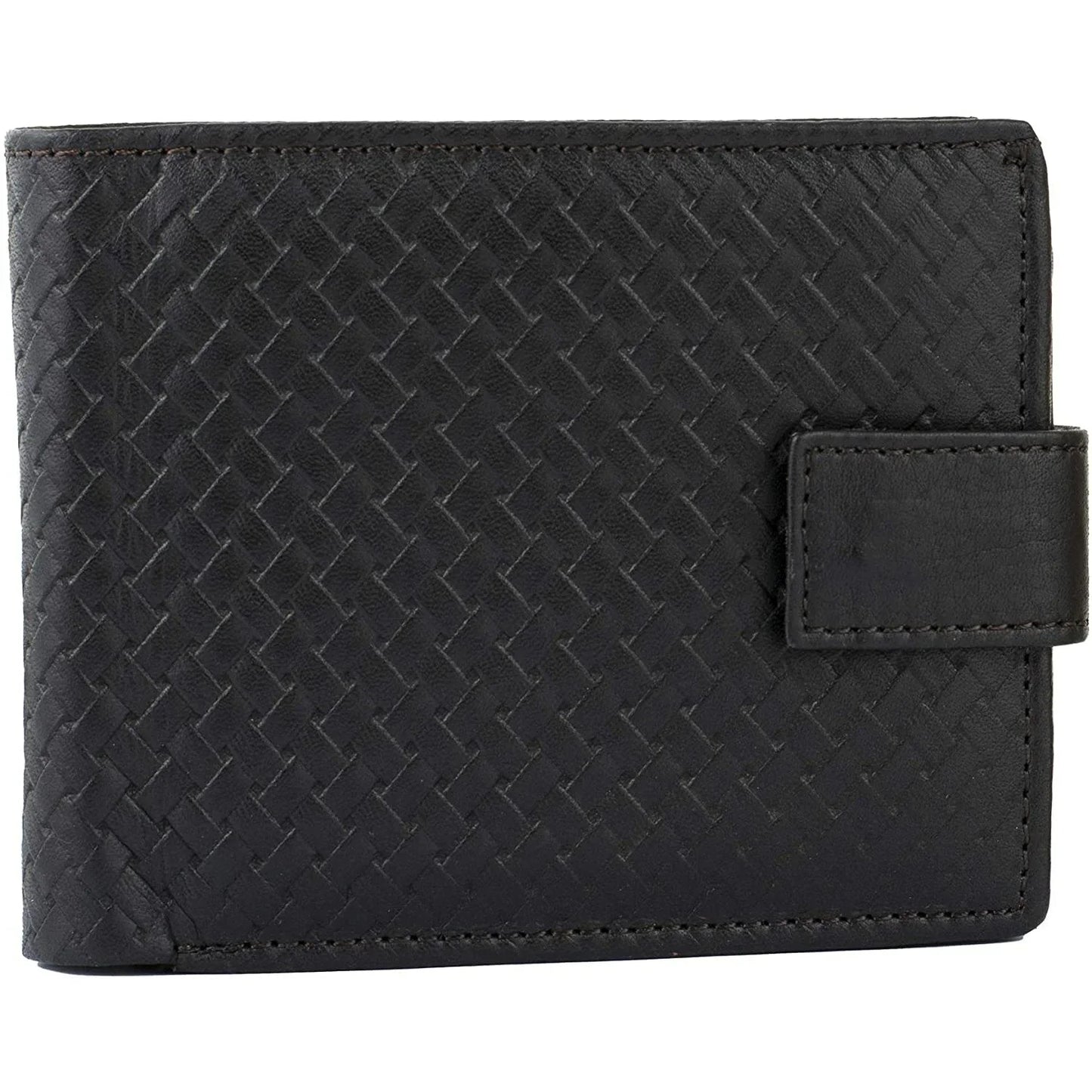 mens smart trifold wallets rfid protected genuine leather with coin pockets, card holder with gift box -