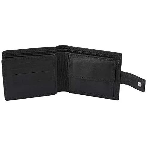 mens smart trifold wallets rfid protected genuine leather with coin pockets, card holder with gift box -
