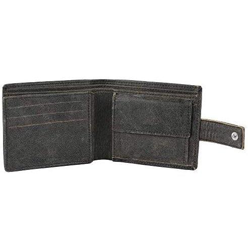 mens smart trifold wallets rfid protected genuine leather with coin pockets, card holder with gift box -