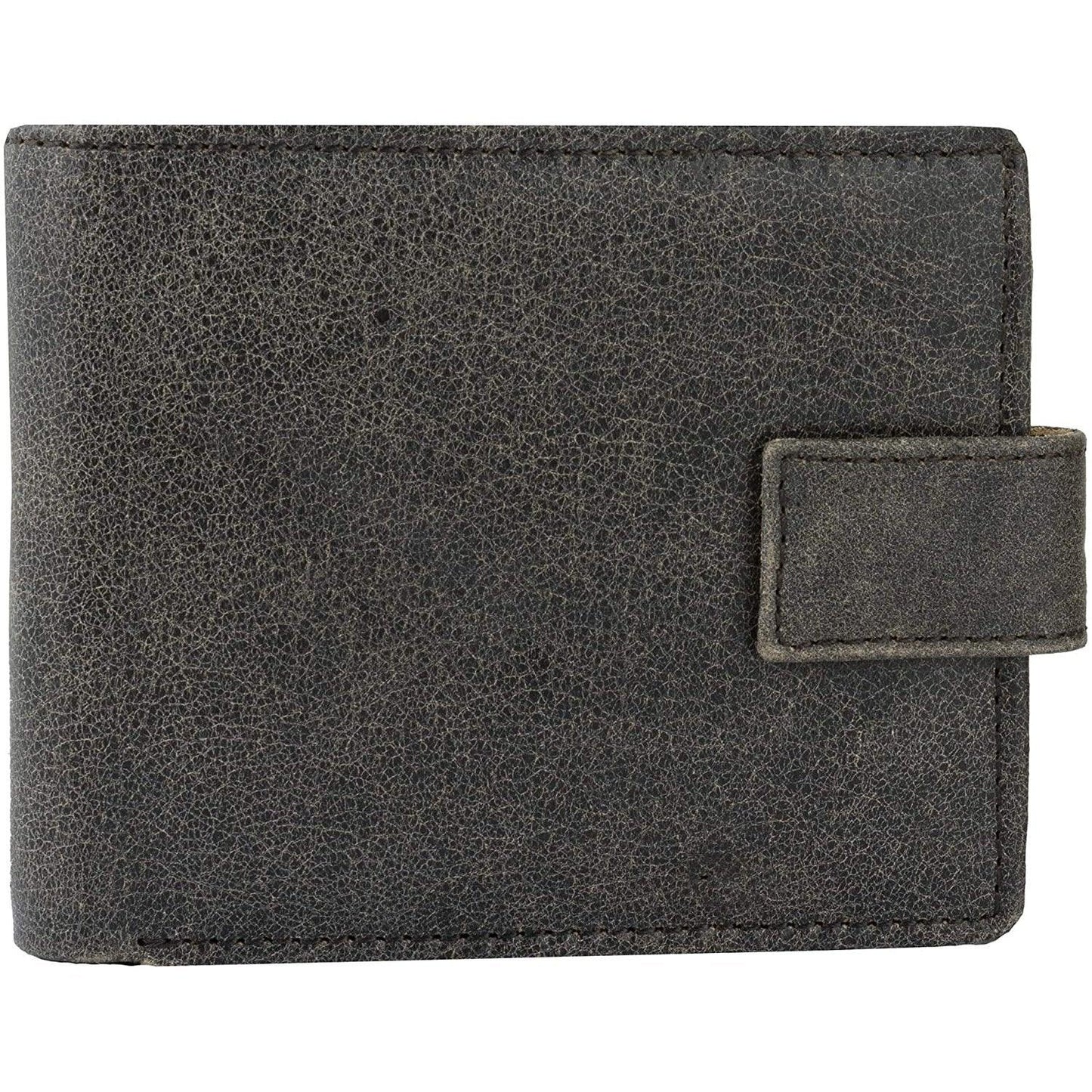 mens smart trifold wallets rfid protected genuine leather with coin pockets, card holder with gift box -