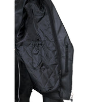 Mens Split Cowhide Brando Belted Biker Jacket -