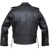 Mens Split Cowhide Brando Belted Biker Jacket -