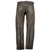 Men's Stonewash Distressed Vintage Leather Pants Trousers -
