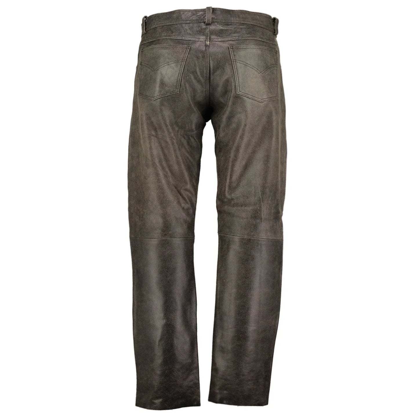 men's stonewash distressed vintage leather pants trousers -