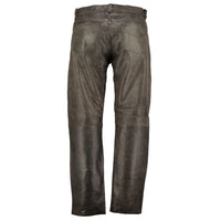 Men's Stonewash Distressed Vintage Leather Pants Trousers -