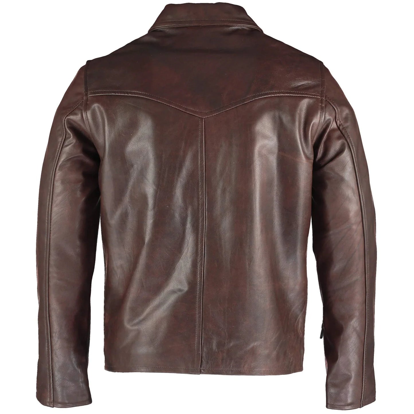 men's the wheelman vintage brown leather jacket -