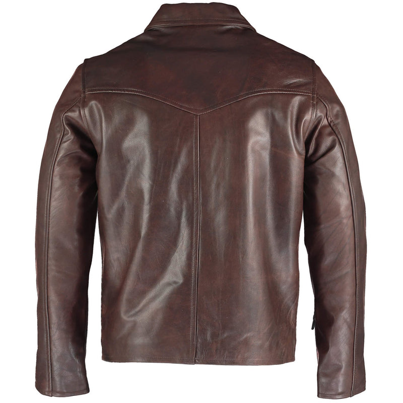Men's The Wheelman Vintage Brown Leather Jacket -
