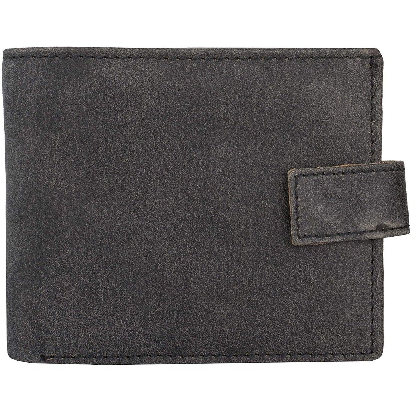mens tri fold wallet with coin pocket - rfid protected genuine leather with card holder -