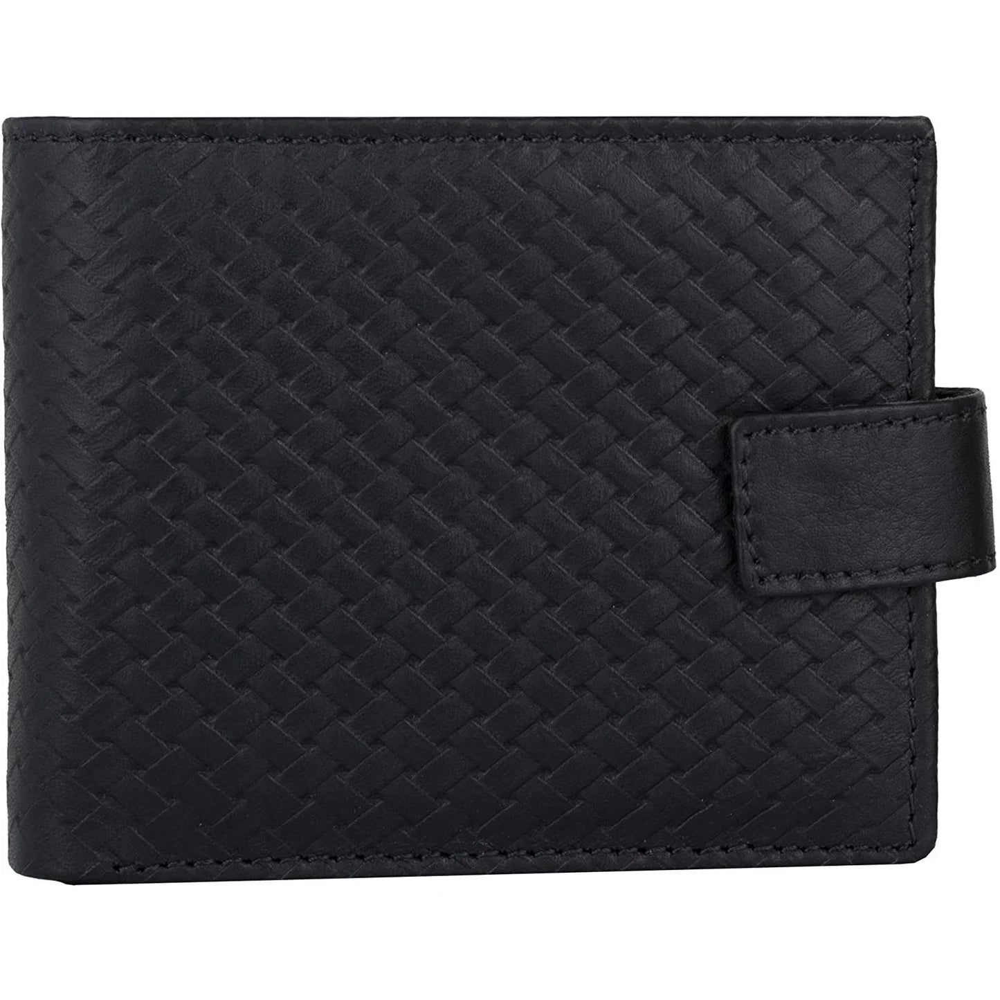 mens tri fold wallet with coin pocket - rfid protected genuine leather with card holder -