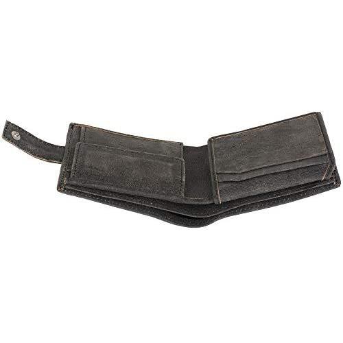 mens tri fold wallet with coin pocket - rfid protected genuine leather with card holder -