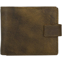 Mens Tri fold Wallet with Coin Pocket - RFID Protected Genuine Leather with Card Holder -