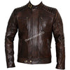 Mens Weybridge Vintage Tan Leather Jacket -