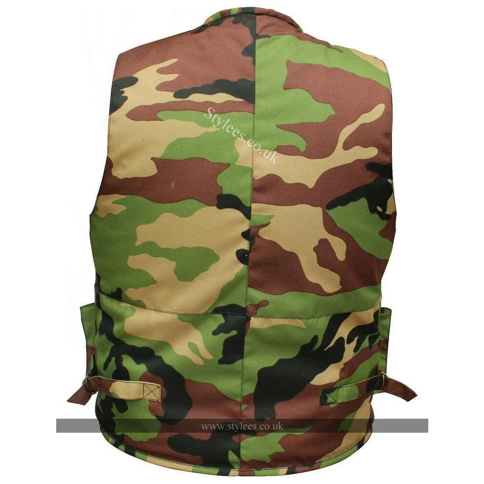 military camouflage hunter fisherman's multi pocket mens waistcoat -