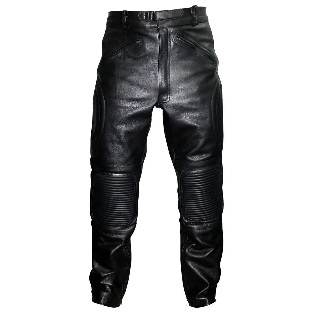 Low Waist Motorcycle Zipper Leather Pants