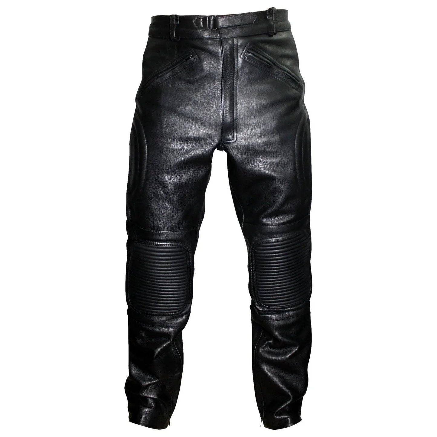 myleather limo padded biker motorcycle leather trousers pants -