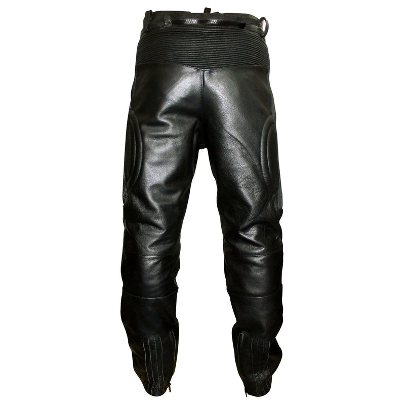 myleather limo padded biker motorcycle leather trousers pants