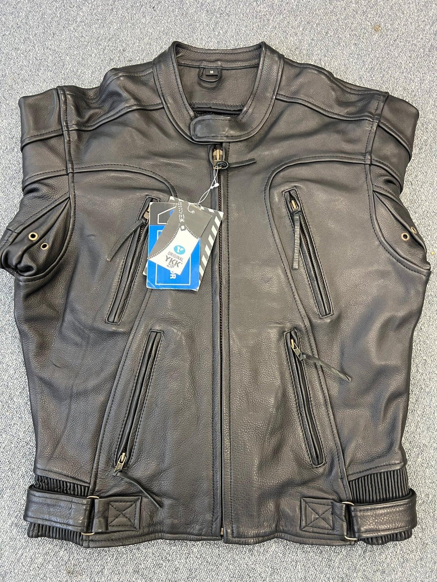 naked cowhide leather jacket -