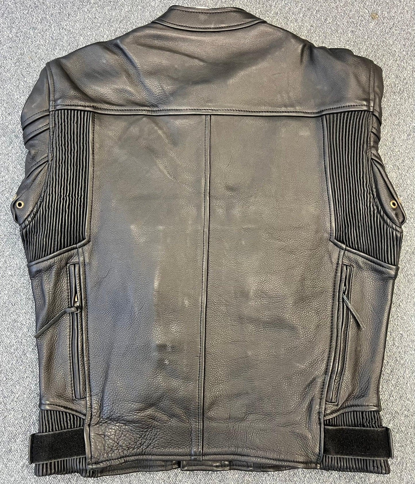 naked cowhide leather jacket -