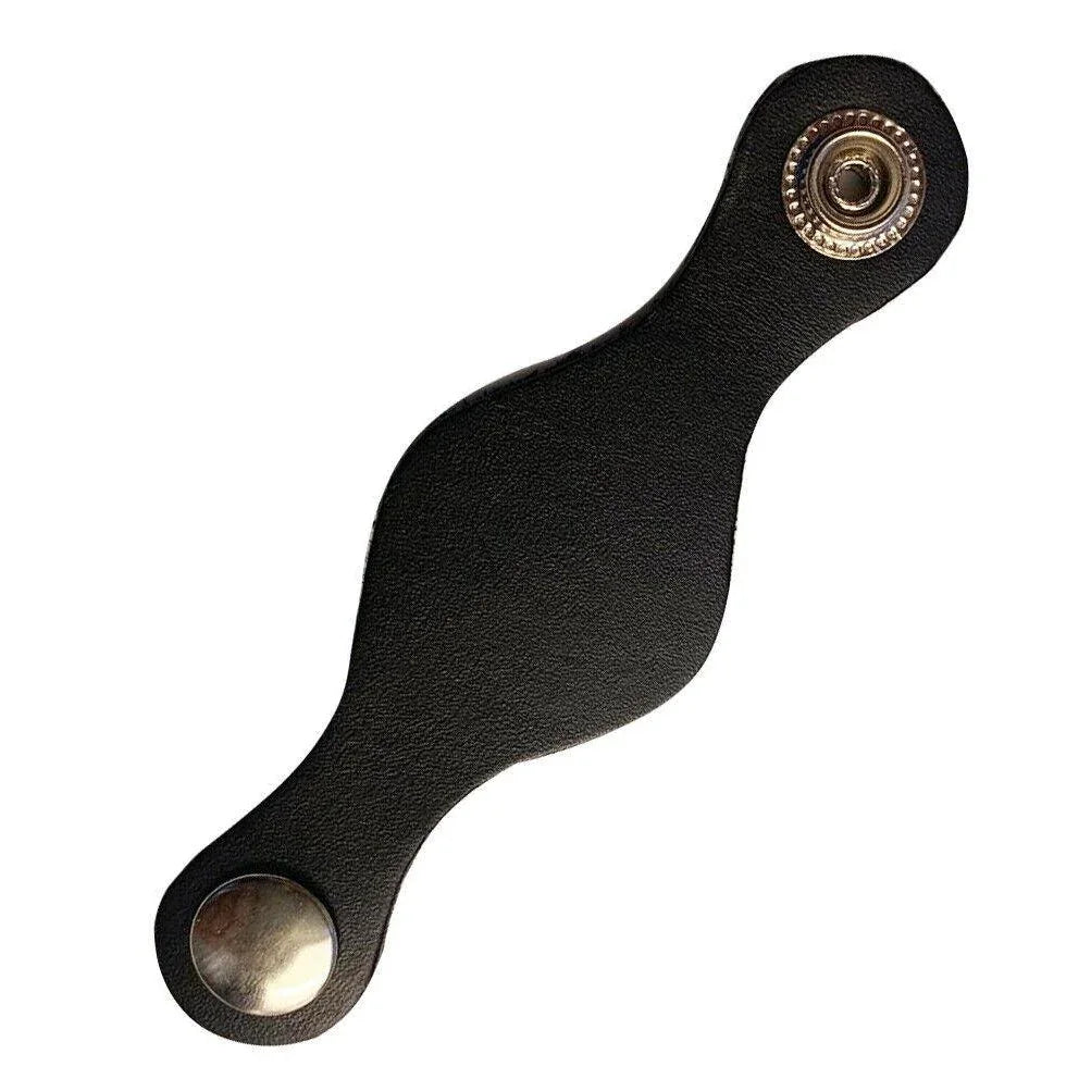 plain black leather vest waistcoat extender -