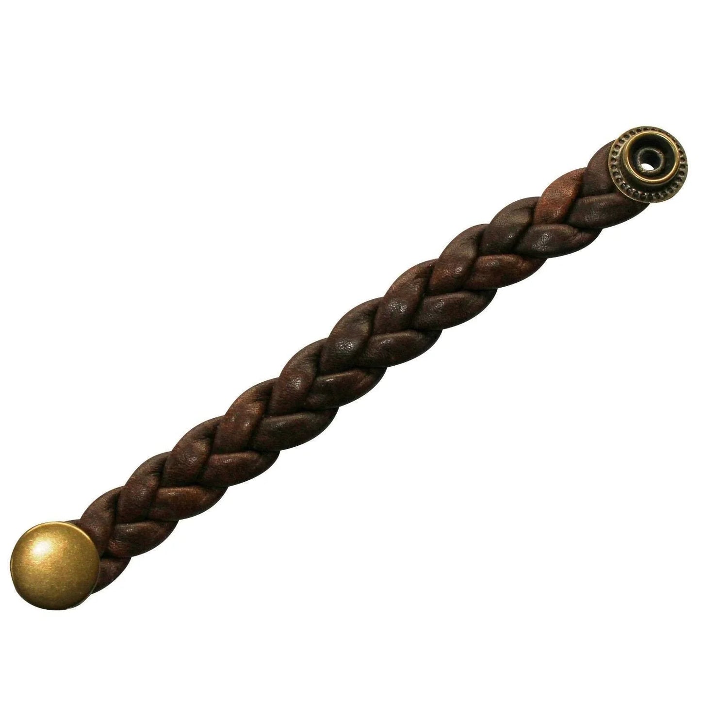 plain braided brown leather vest waistcoat extenders -