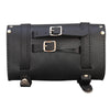 Plain Studded Black small rectangle Sissy Bar Leather Tool Bag -
