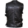 Premium Cowhide SWAT Leather Motorcycle Vest Adjustable Fit -