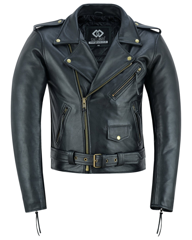 Premium Leather Terminator Marlon Brando Biker Motorcycle Jacket -