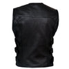 Premium Perforated Leather Motorcycle SWAT Vest -