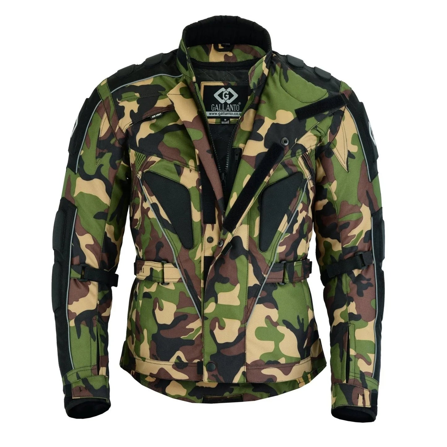 raven textile motorcycle armoured jacket (cordura fabric biker advanced black -