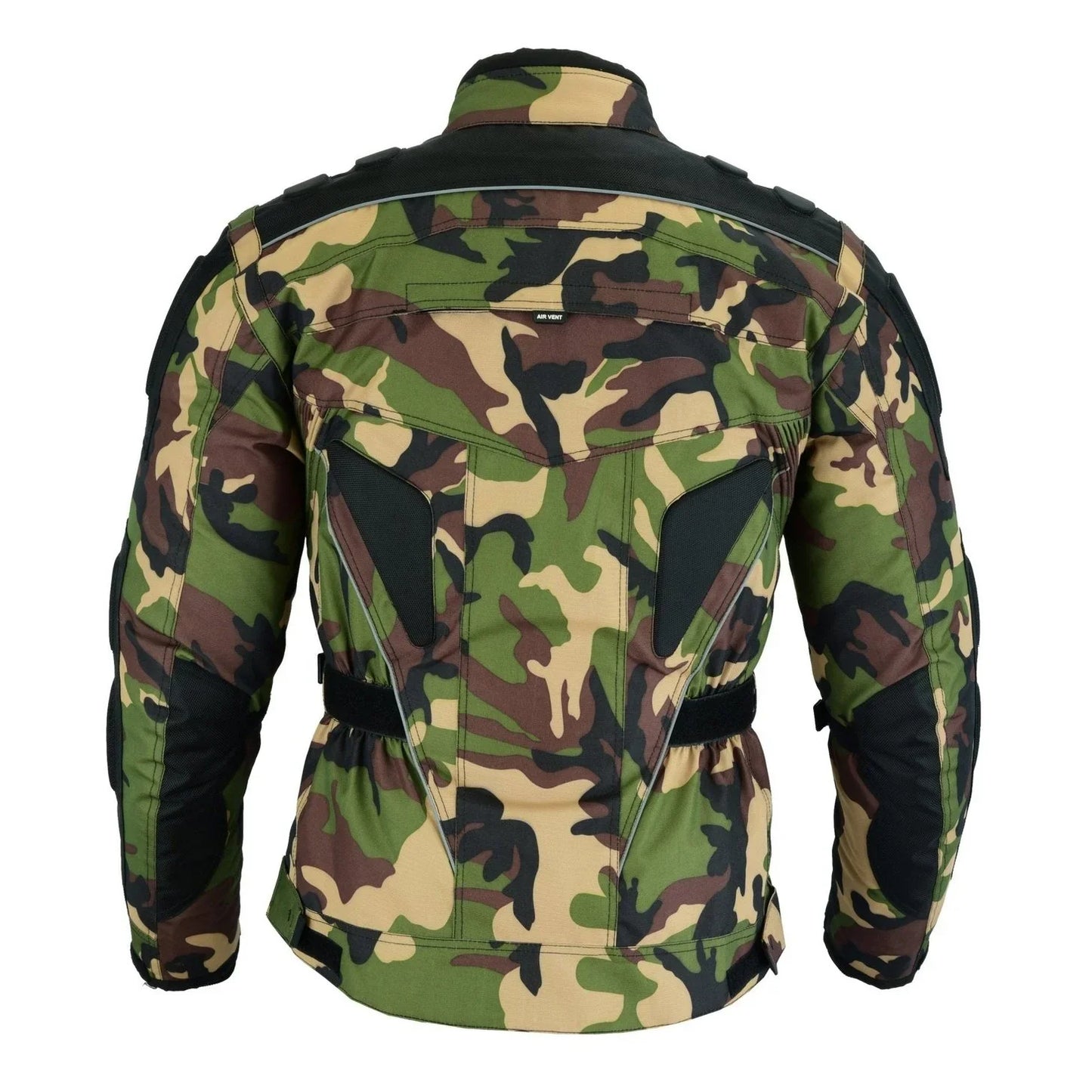 raven textile motorcycle armoured jacket (cordura fabric biker advanced black -