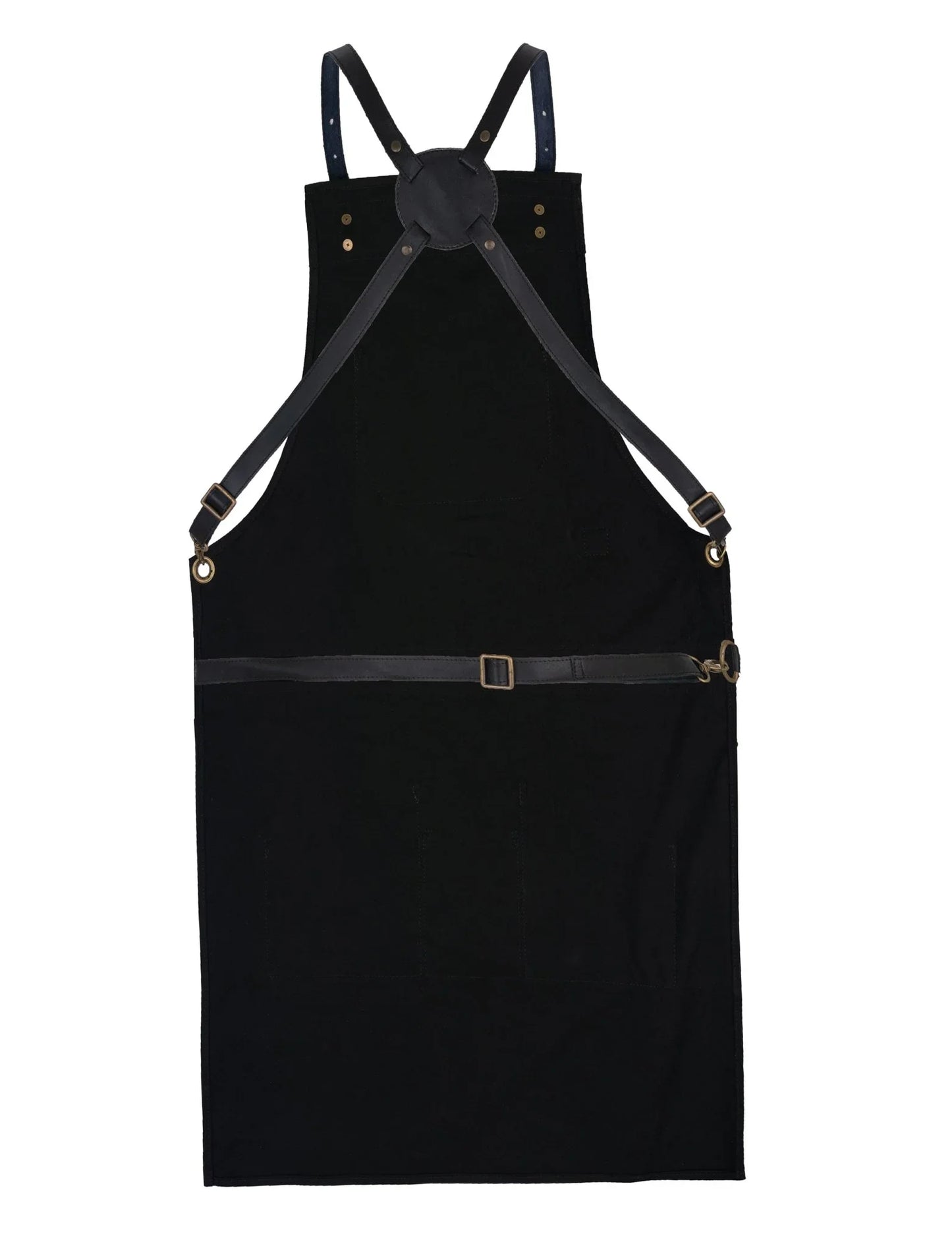 real leather multi-pocket apron butcher apron - bbq apron - cooking apron -