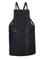 Real Leather Multi-Pocket Apron Butcher Apron - BBQ Apron - Cooking Apron -