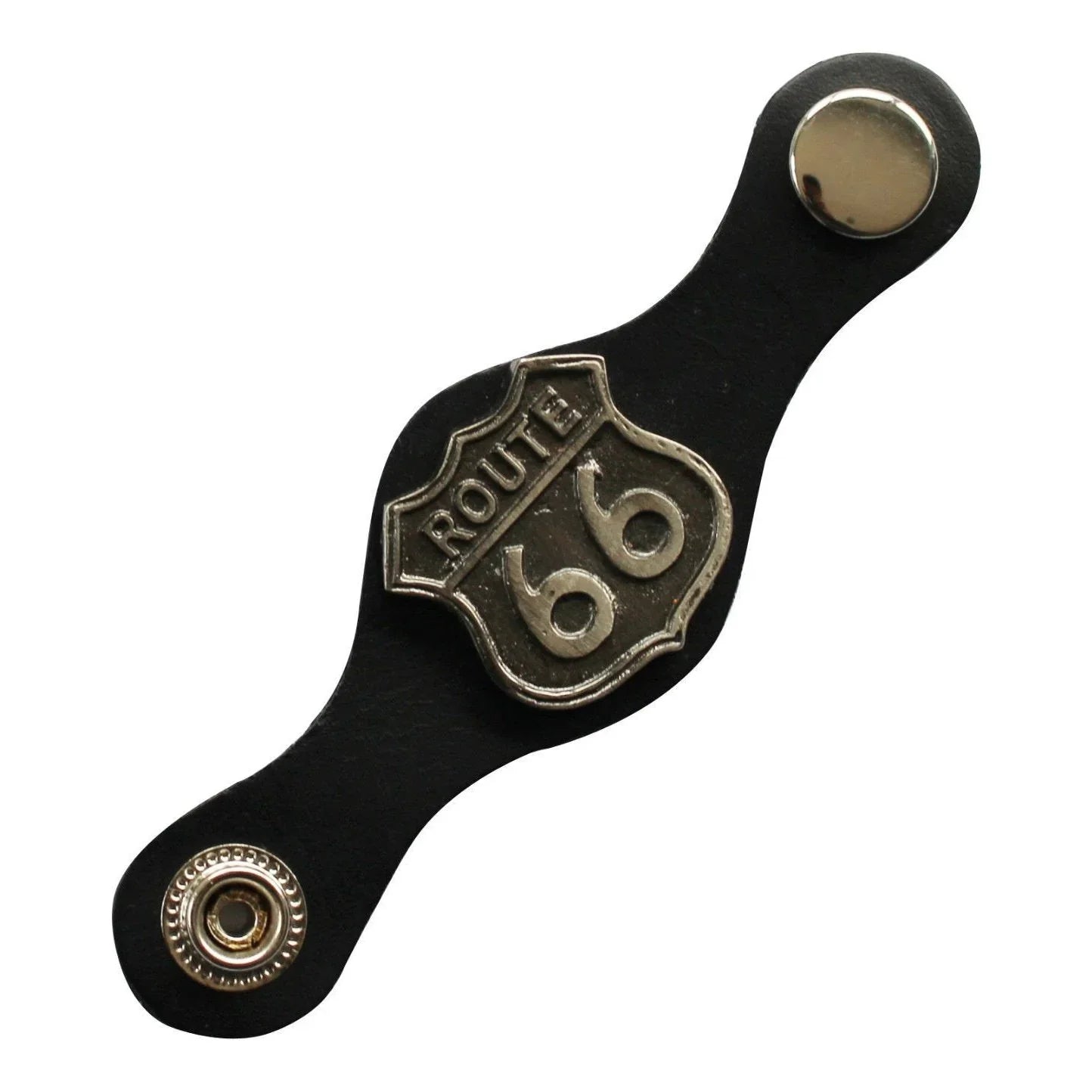 route 66 black leather vest waistcoat extender -