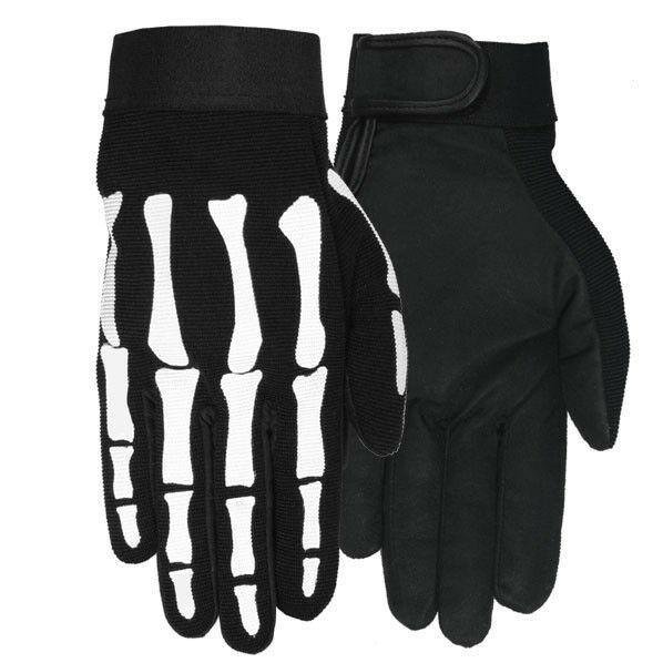 skeleton mechanics motorcycle biker gloves -