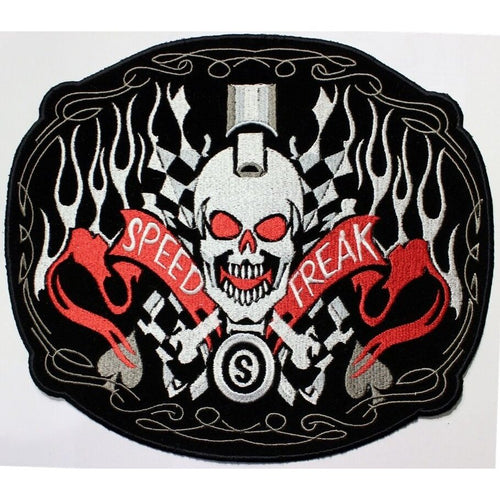 Speed Freak Biker Motorcycle Embroidery Patch -