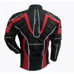 Sprinter Black & Red 3/4 Textile Motorcycle Armoured Jacket -