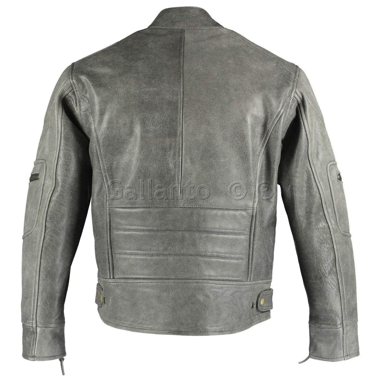 street fighter mens lynx stonewash leather jacket -