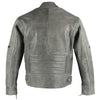 Street Fighter Mens Lynx Stonewash Leather Jacket -