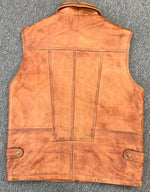 Tan Vintage Leather Vest -