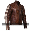 Tivoli Retro Brown Cruiser Removable Armour Leather Jacket -