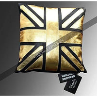 Union Jack of the united kingdom of Great Britain Leather Sofa Cushion Covers -