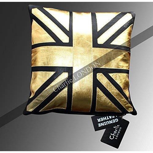 Union Jack of the united kingdom of Great Britain Leather Sofa Cushion Covers -