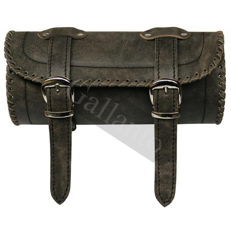 vintage stonewash motorcycle cowhide leather tool bag -