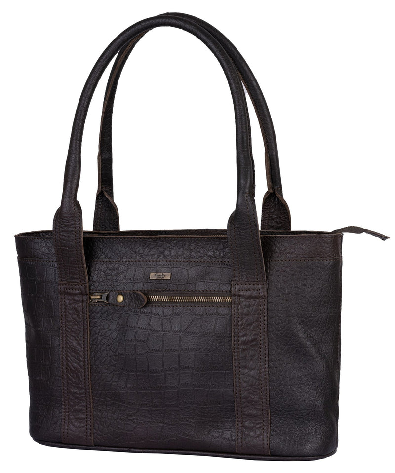 Wandsworth Crocodile Print Ladies Leather Handbags -