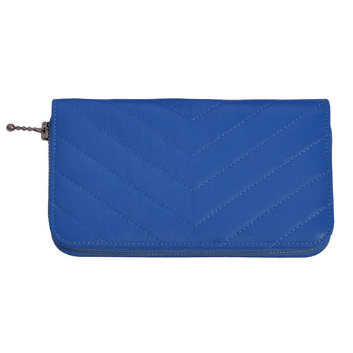 Womens Colette Blue Leather Charm Purse -