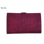 Womens Cutting Edge Pink Leather Textured Purse -