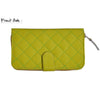 Women's Lime Green Quilted Wallet Purse -